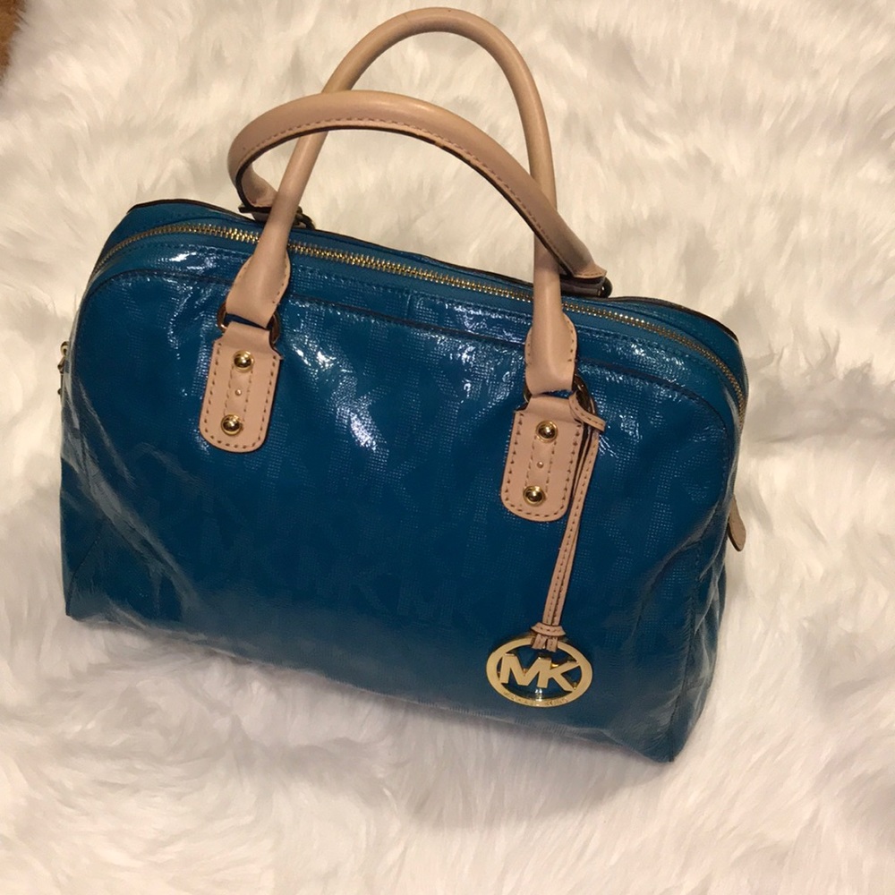 Michael Kors metallic satchel